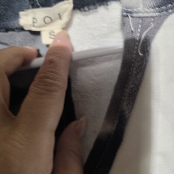 POL Women's Black and White Tie-Dye Hoodie Size Small PTP 25 Length 22 - Picture 4 of 4